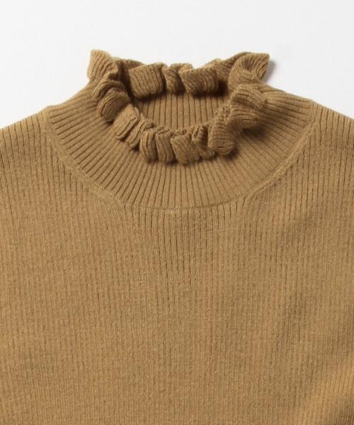 Ray BEAMS(レイビームス)の「Ray BEAMS / RIB フリル ハイネック プルオーバー(ニット/セーター・レディース・オフホワイト/グレー/カーキ/ネイビー・ONE SIZE)」の17枚目の写真