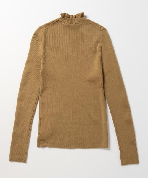 Ray BEAMS(レイビームス)の「Ray BEAMS / RIB フリル ハイネック プルオーバー(ニット/セーター・レディース・オフホワイト/グレー/カーキ/ネイビー・ONE SIZE)」の8枚目の写真