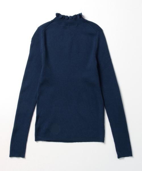 Ray BEAMS(レイビームス)の「Ray BEAMS / RIB フリル ハイネック プルオーバー(ニット/セーター・レディース・オフホワイト/グレー/カーキ/ネイビー・ONE SIZE)」の12枚目の写真