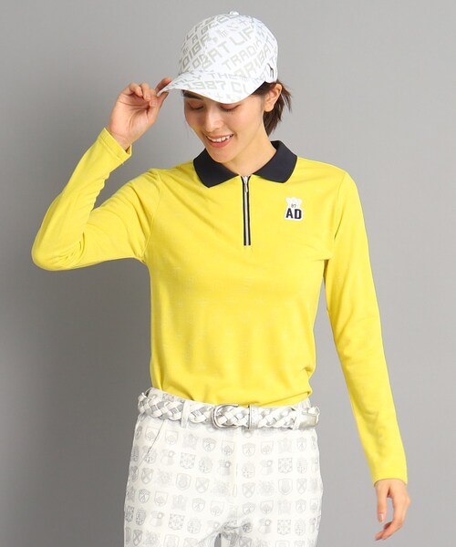 adabat（アダバット）の「◇シャドーロゴデザイン 長袖ハーフジップ