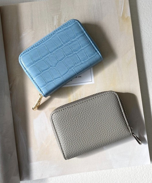 She's Closet(シーズクローゼット)の「スキミング防止蛇腹じゃばらカードケース/ラウンドファスナー二つ折りミニ財布(カードケース・レディース・グレー系その他/ブルー系その他/ピンク系その他/ブラック系その他/グレー/パープル/ブルー/ベージュ/ブラック・FREE)」の4枚目の写真