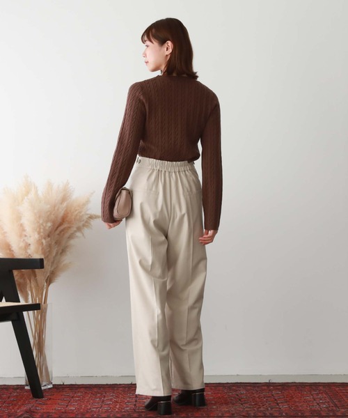 archives（アルシーヴ）の「サイドタブストレートパンツ（その他パンツ・レディース・ブラウン/ブラック/アイボリー/グリーン・MEDIUM）」の17枚目の写真