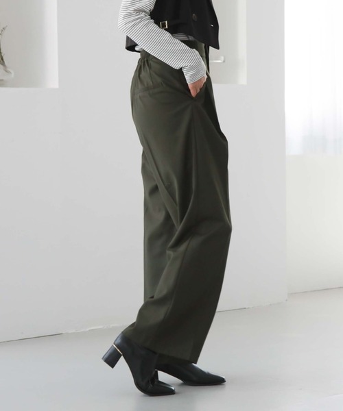 archives（アルシーヴ）の「サイドタブストレートパンツ（その他パンツ・レディース・ブラウン/ブラック/アイボリー/グリーン・MEDIUM）」の19枚目の写真