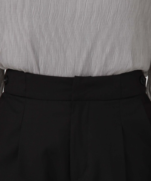 archives（アルシーヴ）の「サイドタブストレートパンツ（その他パンツ・レディース・ブラウン/ブラック/アイボリー/グリーン・MEDIUM）」の6枚目の写真