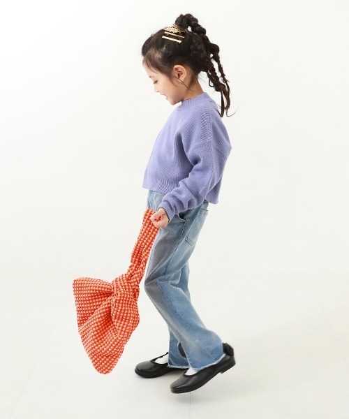 devirock(デビロック)の「洗える チクチクしない素肌ニット セーター&ニットワンピース セットアップ(ワンピース・キッズ・ブラック/グレー系/ダークブルー・110cm/160cm/120cm/140cm/150cm/130cm/100cm)」の7枚目の写真