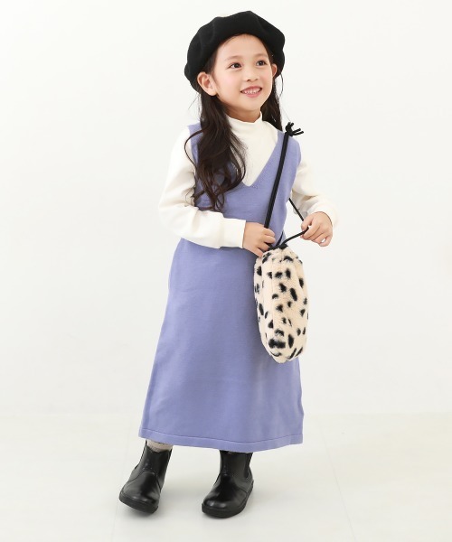 devirock(デビロック)の「洗える チクチクしない素肌ニット セーター&ニットワンピース セットアップ(ワンピース・キッズ・ブラック/グレー系/ダークブルー・110cm/160cm/120cm/140cm/150cm/130cm/100cm)」の8枚目の写真