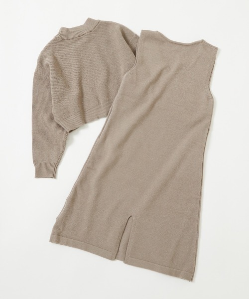 devirock(デビロック)の「洗える チクチクしない素肌ニット セーター&ニットワンピース セットアップ(ワンピース・キッズ・ブラック/グレー系/ダークブルー・110cm/160cm/120cm/140cm/150cm/130cm/100cm)」の11枚目の写真