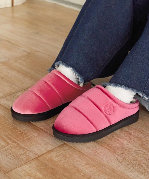 w closet（ダブルクローゼット）の「パテッドサンダル（サンダル・レディース・ドット/ホワイト系/ピンク/チェック/ブラック・M/L）」の4枚目の写真