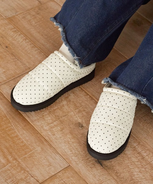 w closet（ダブルクローゼット）の「パテッドサンダル（サンダル・レディース・ドット/ホワイト系/ピンク/チェック/ブラック・M/L）」の7枚目の写真