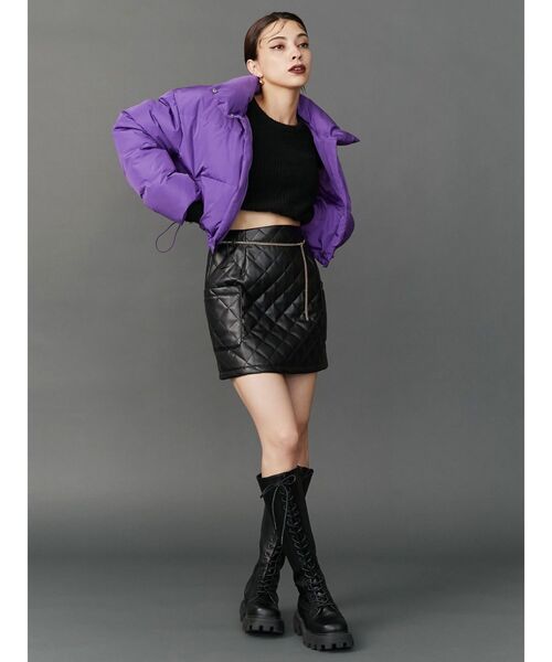 EVRIS（エヴリス）の「クロップドニットトップス（ニット/セーター・レディース・グレー/ブラック/マスタード・FREE）」の12枚目の写真