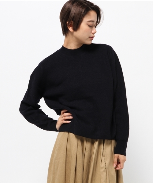 BEAMS BOY（ビームスボーイ）の「BEAMS BOY / 9ゲージ 畦編 V ハイネック（ニット/セーター・レディース・ナチュラル/オリーブ/ネイビー・ONE SIZE）」の20枚目の写真