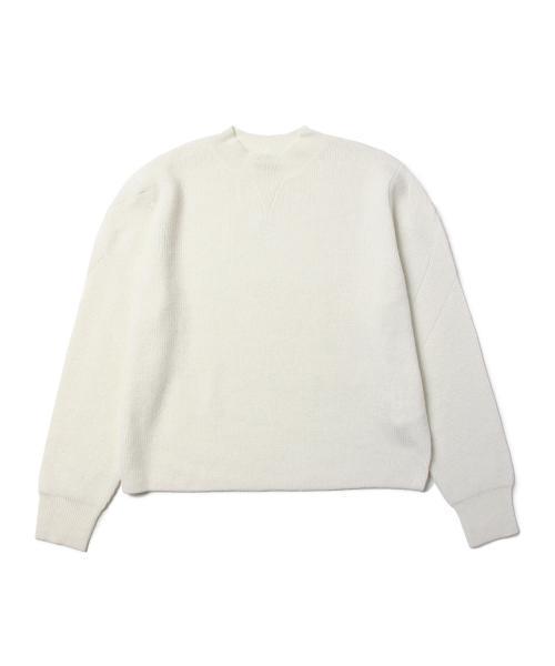 BEAMS BOY（ビームスボーイ）の「BEAMS BOY / 9ゲージ 畦編 V ハイネック（ニット/セーター・レディース・ナチュラル/オリーブ/ネイビー・ONE SIZE）」の5枚目の写真