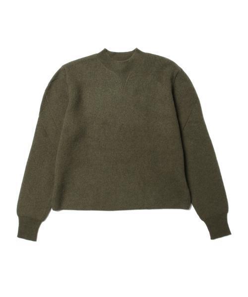 BEAMS BOY（ビームスボーイ）の「BEAMS BOY / 9ゲージ 畦編 V ハイネック（ニット/セーター・レディース・ナチュラル/オリーブ/ネイビー・ONE SIZE）」の6枚目の写真