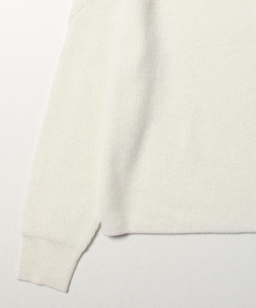 BEAMS BOY（ビームスボーイ）の「BEAMS BOY / 9ゲージ 畦編 V ハイネック（ニット/セーター・レディース・ナチュラル/オリーブ/ネイビー・ONE SIZE）」の8枚目の写真