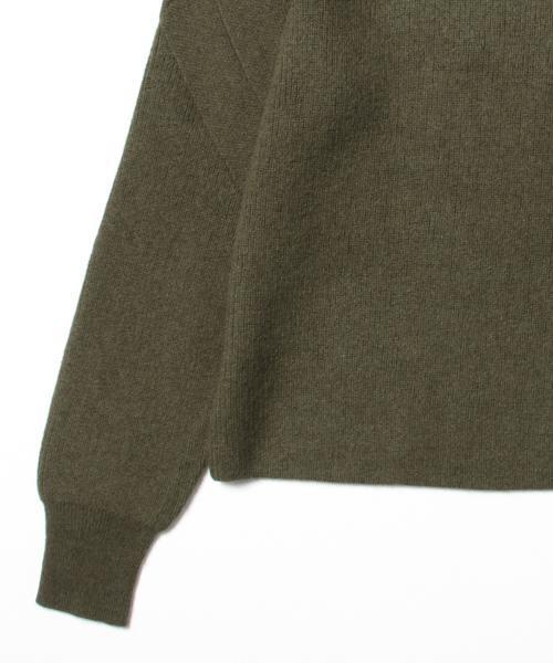 BEAMS BOY（ビームスボーイ）の「BEAMS BOY / 9ゲージ 畦編 V ハイネック（ニット/セーター・レディース・ナチュラル/オリーブ/ネイビー・ONE SIZE）」の16枚目の写真