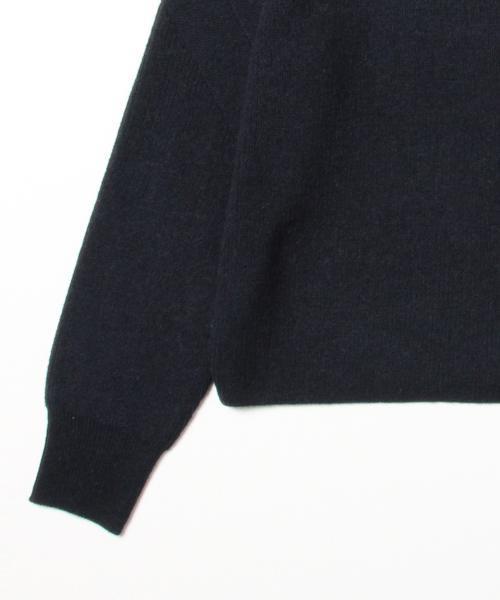 BEAMS BOY（ビームスボーイ）の「BEAMS BOY / 9ゲージ 畦編 V ハイネック（ニット/セーター・レディース・ナチュラル/オリーブ/ネイビー・ONE SIZE）」の10枚目の写真