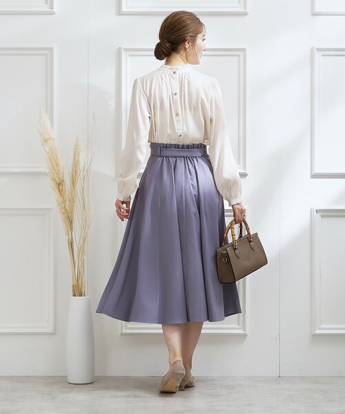 couture brooch(クチュールブローチ)の「◆【通勤着、オフィスにも◎】ピケシャーリングフリルブラウス(シャツ/ブラウス・レディース・アイボリー/ブラック/ベビーピンク・36/38/40/42)」の7枚目の写真