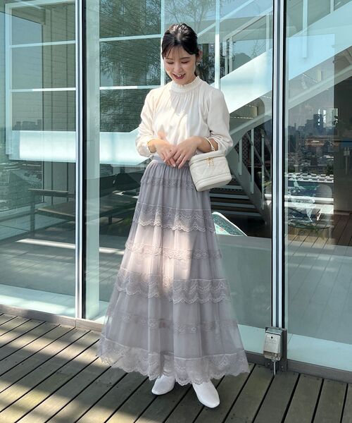 couture brooch(クチュールブローチ)の「◆【通勤着、オフィスにも◎】ピケシャーリングフリルブラウス(シャツ/ブラウス・レディース・アイボリー/ブラック/ベビーピンク・36/38/40/42)」の18枚目の写真