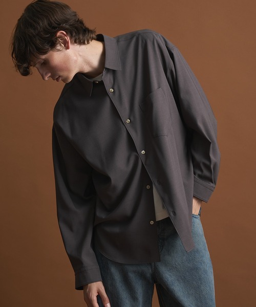 極美品★パブリックトウキョウ　コンフォート　レギュラーカラーシャツ　グレー COMFORT SHIRT SERIES | PUBLIC TOKYO MEN