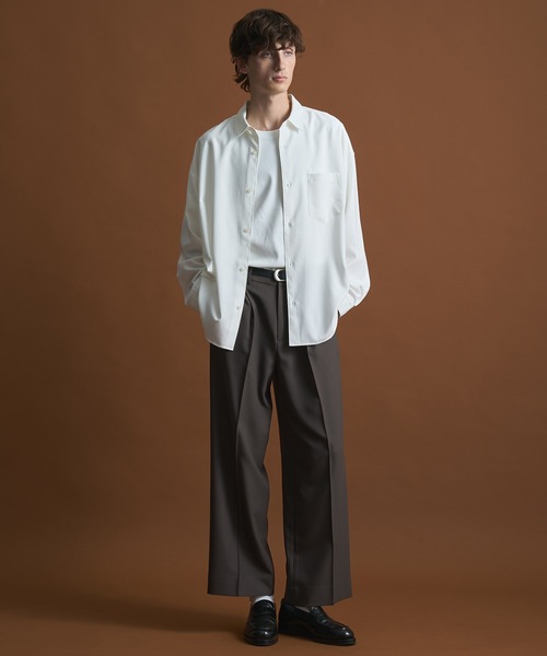 極美品★パブリックトウキョウ　コンフォートリラックスシャツ　1.1万　白　S PUBLIC TOKYO シャツ 「2025年秋冬 新色追加」コンフォート