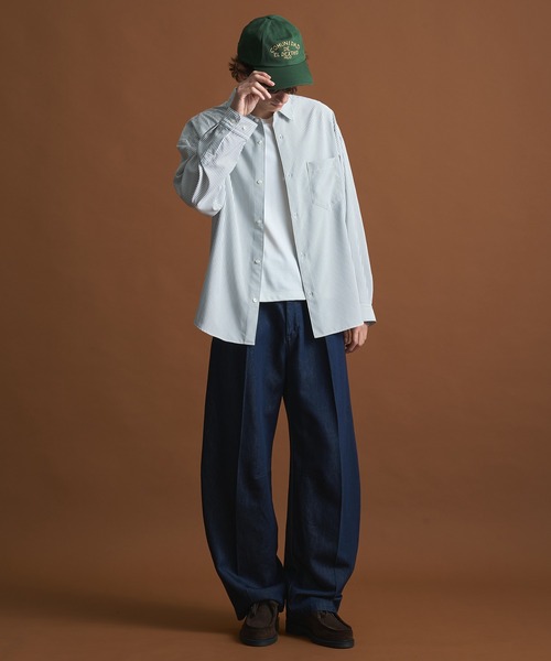 タグ付き未使用★コンフォートリラックスシャツ　パブリックトウキョウ　緑　S PUBLIC TOKYO（パブリックトウキョウ）の「コンフォートリラックス