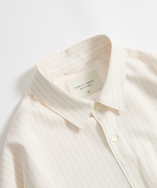 PUBLIC TOKYO（パブリックトウキョウ）の「【累計販売枚数3.5万枚超】コンフォートリラックスシャツ /ウォッシャブル/オフィスカジュアル/防シワ/吸水速乾/通勤（シャツ/ブラウス・メンズ・ホワイト/ダークブラウン/ブルー/ホワイト×ブルー/ブラック/ストライプ/ベージュ/ライトブラウン/ベージュ×ブラック/ダークグレー/ダークブルー/チャコール/ミント/ライトブルー/ホワイト×グレー/ブラウン/パープル/ホワイト×ブラウン/チャコールグレー×ブラック/ブルー系その他・1/3/0/2）」の21枚目の写真