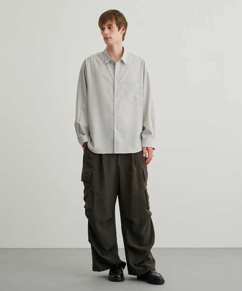 美品★パブリックトウキョウ★コンフォートリラックスレギュラーカラーシャツ　M コンフォートリラックスシャツ（シャツ/ブラウス）｜PUBLIC