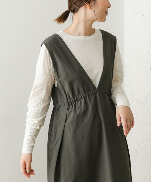 F by ROSSO（エフバイロッソ）の「F by ROSSO　ギャザースリーブプルオーバー（Tシャツ/カットソー・レディース・オフホワイト/ブラック/カーキ・FREE）」の4枚目の写真