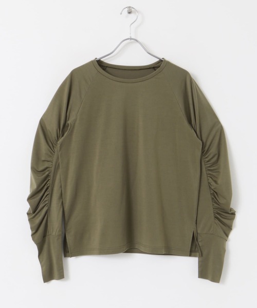 F by ROSSO（エフバイロッソ）の「F by ROSSO　ギャザースリーブプルオーバー（Tシャツ/カットソー・レディース・オフホワイト/ブラック/カーキ・FREE）」の20枚目の写真