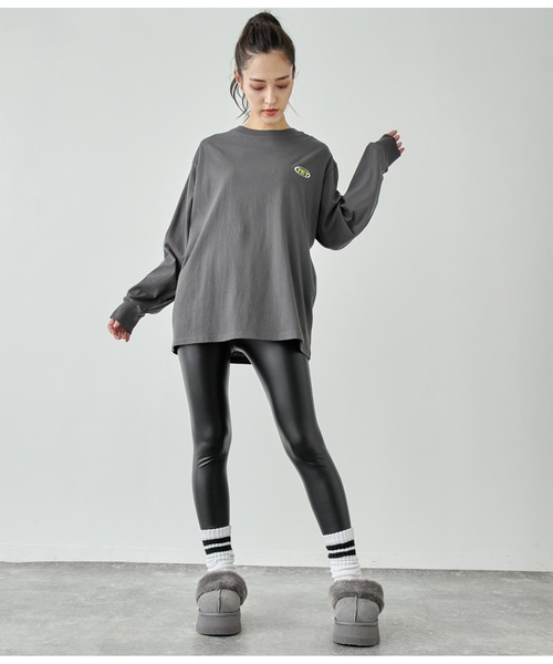 ANAP(アナップ)の「フェイクレザーレギンス(レギンス/スパッツ・レディース・ブラック・FREE)」の4枚目の写真