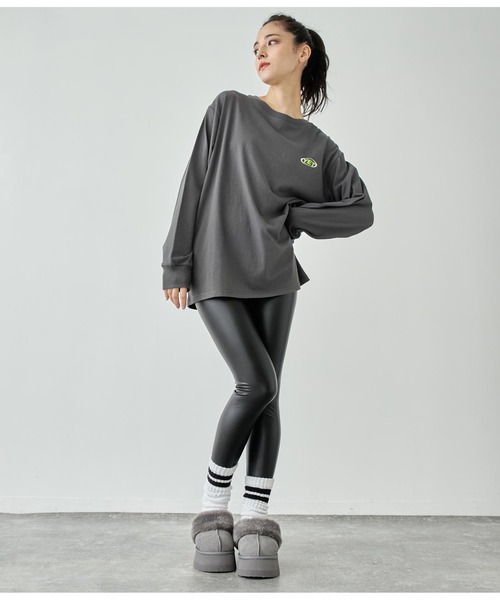 ANAP(アナップ)の「フェイクレザーレギンス(レギンス/スパッツ・レディース・ブラック・FREE)」の3枚目の写真