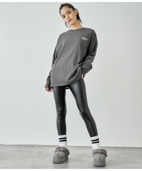 ANAP(アナップ)の「フェイクレザーレギンス(レギンス/スパッツ・レディース・ブラック・FREE)」の5枚目の写真