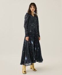 MURRAL letter dress ドレス　ワンピース MURRAL / ミューラル | Letter long dress タックギャザー
