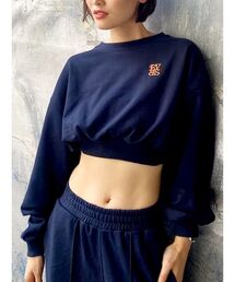 EVRIS | ワンポイントロゴショートスウェット【セットアップ着用可能】(スウェット)