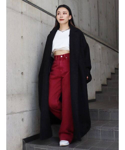 EVRIS（エヴリス）の「ワンポイントロゴショートスウェット【セットアップ着用可能】（スウェット・レディース・ホワイト/グレー/ネイビー/ブラック・FREE）」の16枚目の写真