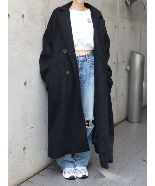 EVRIS（エヴリス）の「ワンポイントロゴショートスウェット【セットアップ着用可能】（スウェット・レディース・ホワイト/グレー/ネイビー/ブラック・FREE）」の22枚目の写真