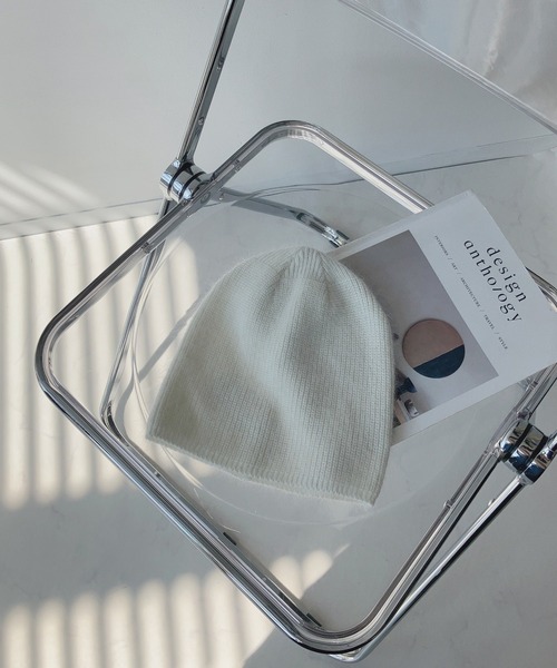 AS KNOW AS plus(アズノゥアズプラス)の「アンゴラニットキャップ(ニットキャップ/ビーニー・レディース・グレー/アイボリー/ブラック・FREE)」の19枚目の写真