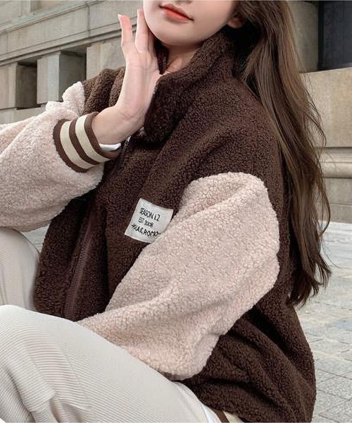 Freckle seoul ボアスタジャン 茶色 Freckle seoul ボアスタジャン 茶色 Freckle seoul ボアスタジャン