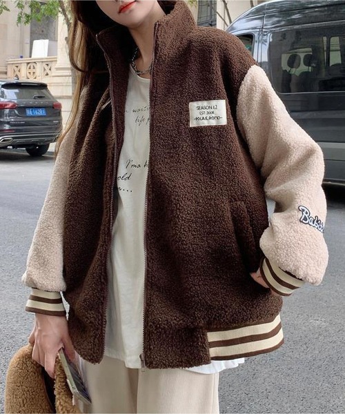 BLANC FICELLE（ブランフィセル）の「ボア スタジアム ジャケット