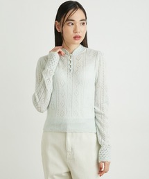 LILY BROWN | レースワークニットトップス(ニット/セーター)