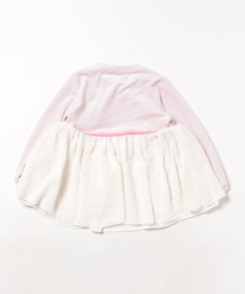 Caldia（カルディア）の「ベロア＆シフォンチュニックTシャツ（Tシャツ/カットソー・キッズ・ピンク/パープル・110/130/120/140/100）」の3枚目の写真