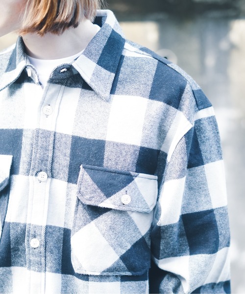 ROTHCO（ロスコ）の「【ROTHCO/ロスコ】Extra Heavyweight Buffalo Plaid Flannel Shirt　ヘビーウェイト　バッファローチェック　ブロックチェック　ネルシャツ（シャツ/ブラウス・メンズ・ブラウン系その他/グレー/レッド/オリーブ・MEDIUM/LARGE/X-LARGE）」の12枚目の写真
