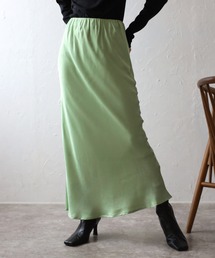 matte satin I line skirt / マットサテンスカート