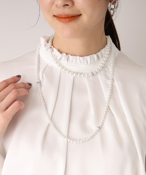 UNTITLED（アンタイトル）の「◆【セレモニー】2連フェイクパールネックレス（ネックレス・レディース・シルバー/ゴールド・99）」の6枚目の写真