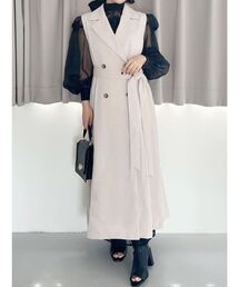 MERCURYDUO | ベルト付ロングジレ(ベスト)