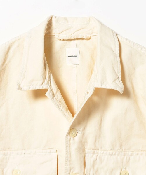 sage de cret（サージュデクレ）の「sage de cret / 9oz Cotton Linen Denim Work Shirt（シャツ/ブラウス・メンズ・オフホワイト・SMALL/MEDIUM）」の3枚目の写真
