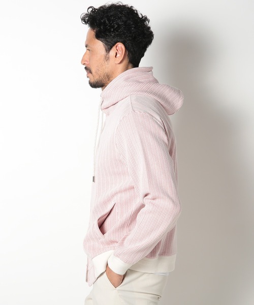 MEN'S BIGI（メンズビギ）の「ブリスターストライプパーカー（パーカー・メンズ・グレー系その他/オレンジ系その他・01/03/02）」の10枚目の写真