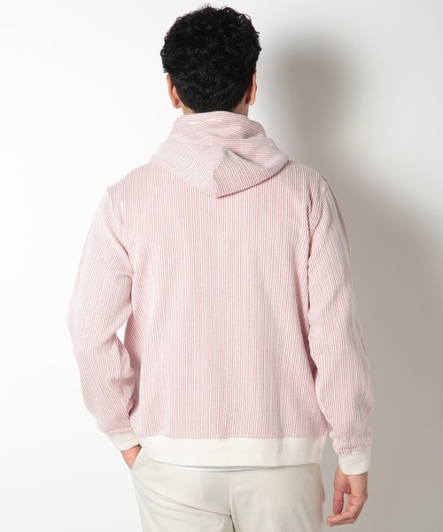 MEN'S BIGI（メンズビギ）の「ブリスターストライプパーカー（パーカー・メンズ・グレー系その他/オレンジ系その他・01/03/02）」の11枚目の写真