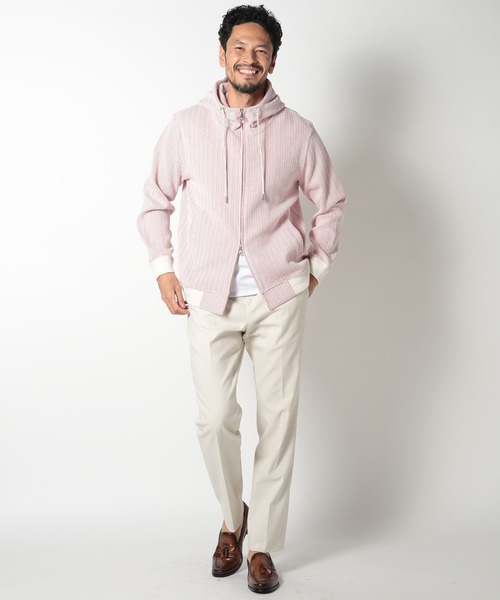 MEN'S BIGI（メンズビギ）の「ブリスターストライプパーカー（パーカー・メンズ・グレー系その他/オレンジ系その他・01/03/02）」の7枚目の写真