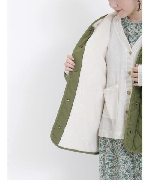 Samansa Mos2（サマンサ モスモス）の「【撥水加工】リバーシブルフードブルゾン（ブルゾン・レディース・ブラック/ネイビー/カーキ/キナリ・F）」の20枚目の写真